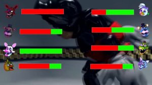 [SFM FNaF] Security Breach vs Disney Animatronics WITH Healthbars