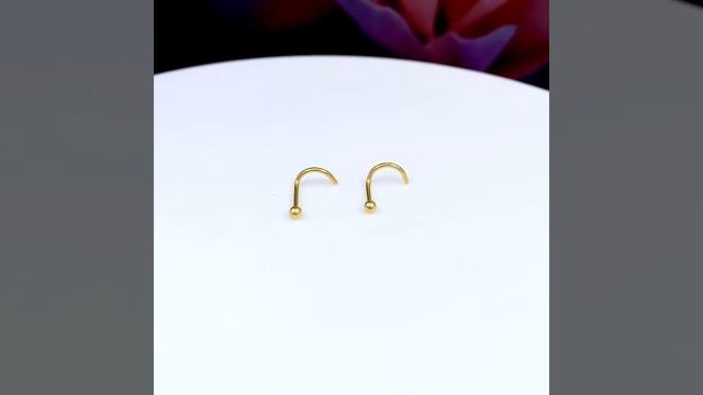Настрилл для пирсинга носа в золотом цвете смотреть онлайн