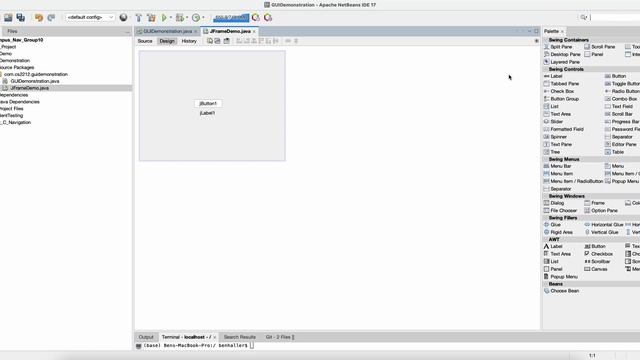 NetBeans GUI Builder Introduction смотреть онлайн