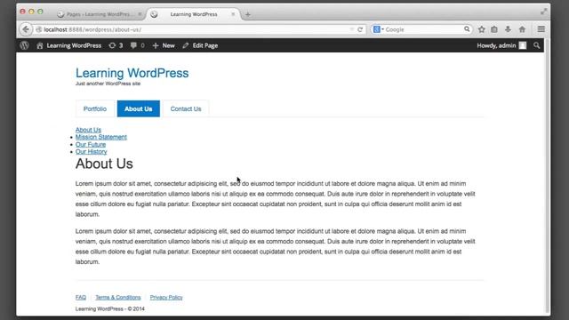 WordPress Child Page Menu parent & sub pages - WordPress смотреть онлайн