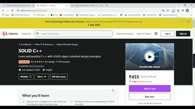 Udemy Free Certificate Courses Digital Marketing | C++ | Photoshop 10 Projects Online Classes смотреть онлайн