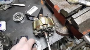 Touareg NF CRCA 3.0 TDI снятие, ревизия генератора Valeo