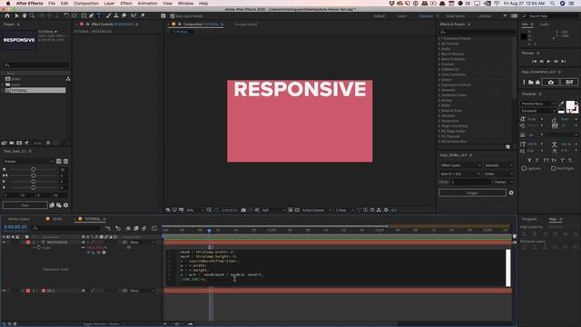 After Effects: Dynamic Auto Resize & Auto Scale Text Tutorial смотреть онлайн