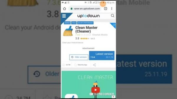how to download clean master apk in crome