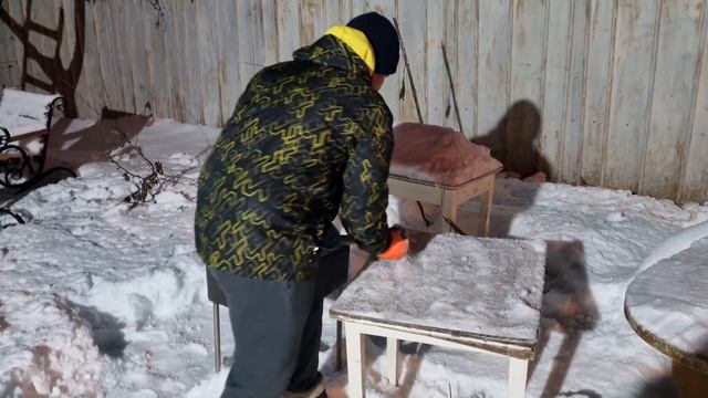 Russians Under Sanctions. Barbecue In A Village Romashkovo. Christmas Eve.