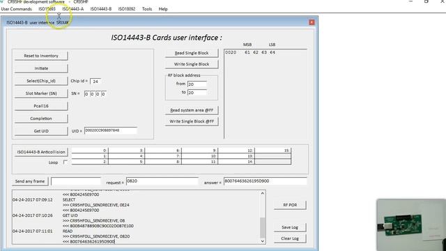 CR95HF Read and write commands for SRIX4K tags смотреть онлайн