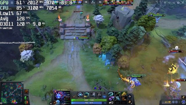 Dota 2 1080p High GTX 1060 6gb i5 6400 смотреть онлайн