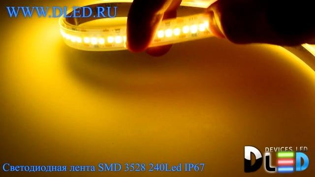 Влагозащищённая светодиодная лента в трубке SMD 3528 (240 LED) ip67 Белый + 2 Теплый белый смотреть онлайн