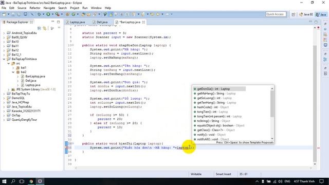 Bài tập Lập trình Java - Bài 2: Quản lý bán hàng смотреть онлайн