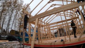 БАРНХАУС СВОИМИ РУКАМИ! Быстрое и легкое строительство! Влог Woodcastor #15