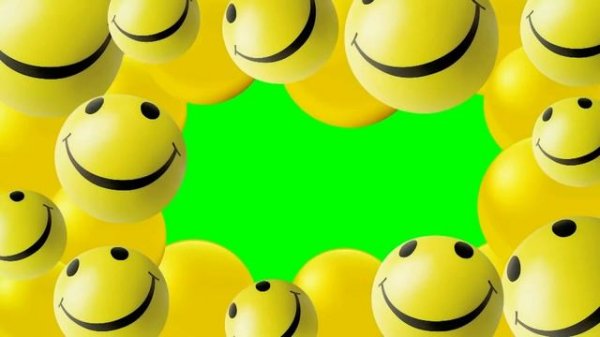Green Screen Transition smilies multicolored - Переходы смайлики разноцветные хромакей