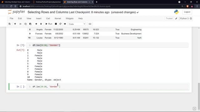 Select Multiple Rows and Columns From a Pandas DataFrame | GeeksforGeeks смотреть онлайн