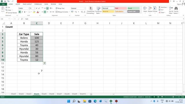 COUNT formula in excel | Excel COUNT Function смотреть онлайн