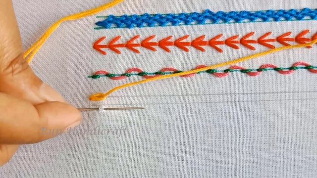 Hand Embroidery Basic Stitches for Beginners,9Different Stitches Birder line Design,বর্ডারলাইন সেলা смотреть онлайн