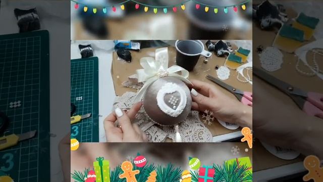 С Еленой Селезневой делаем бархатные новогодние шары в технике скрапбукинг смотреть онлайн