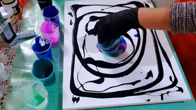 #флюидарт#fluidart# Флюид - арт. Техника рисования жидким акрилом.