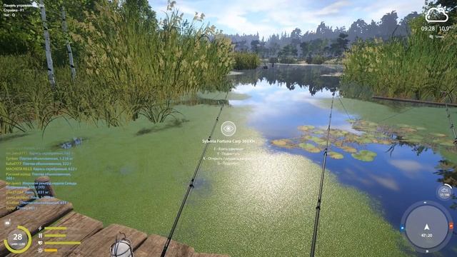 Русская рыбалка 4(рр4) - озеро Старый острог. Линь на мостике.