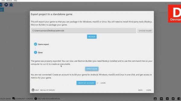 GDevelop - How to Export Game to Windows Executable in GDevelop