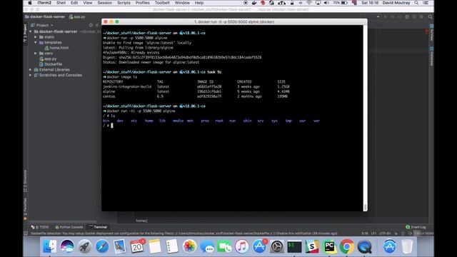 How to run a flask web app from a docker container [part 1] смотреть онлайн