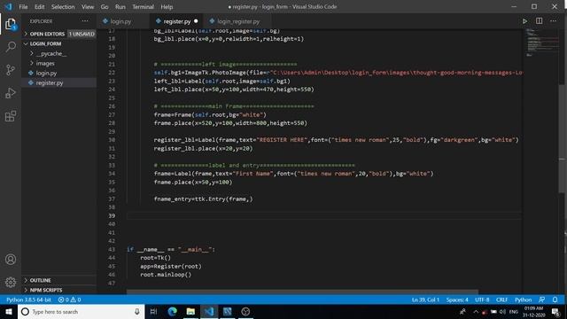 #Part1 How To Create Registration Form In Python Using Tkinter With Database || Mini project смотреть онлайн