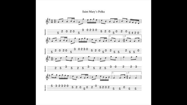 Saint Mary's Polka REVISITED - in G Major; tabbed for mandolin and played by Aidan Crossey смотреть онлайн