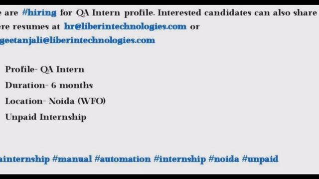 QA intern | developer | HR intern | Designer | software engineer job openings смотреть онлайн