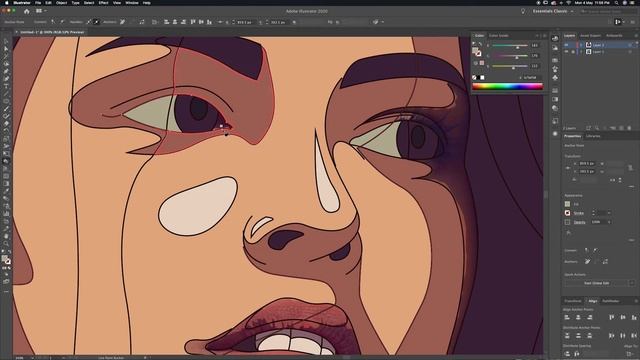 Speed Art - Vector Portrait Illustration - ADOBE ILLUSTRATOR смотреть онлайн