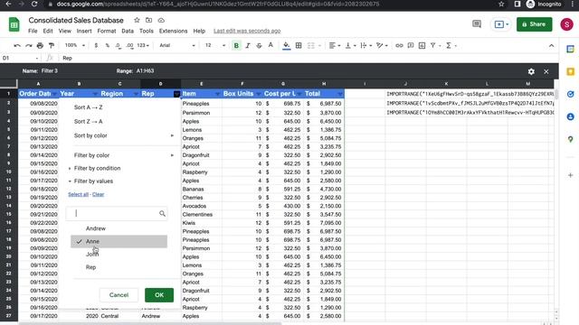 How to filter data in Google Sheets without affecting other users смотреть онлайн