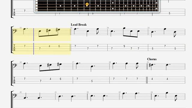 Beatles The Baby 's In Black BASS GUITAR TABLATURE смотреть онлайн
