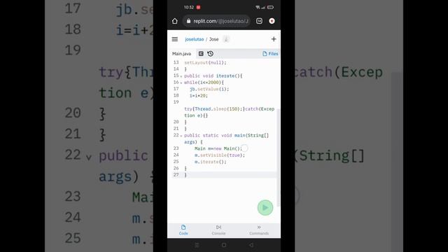 Create a progressbar component usingProgressBar control in Java. смотреть онлайн