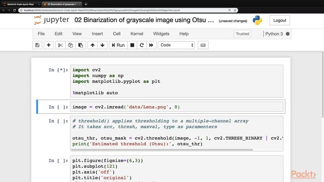 OpenCV 4 Computer Vision with Python Recipe:Binarize of Grayscale Img Use Otsu Algori|packtpub.com смотреть онлайн