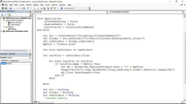 Loop Through Subfolders of a Folder using Excel VBA смотреть онлайн