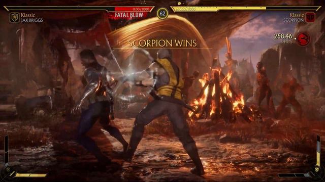 Mortal Kombat 11 - (Klassic) Scorpion Vs (Klassic) Jax (Very Hard) смотреть онлайн