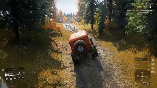 SnowRunner - Deliver Drowned Truck GMC MH9500 ( OFF-ROAD Gameplay ) смотреть онлайн