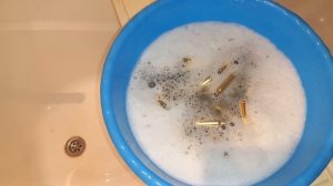 Мойка латунных гильз, средством Treal-M.