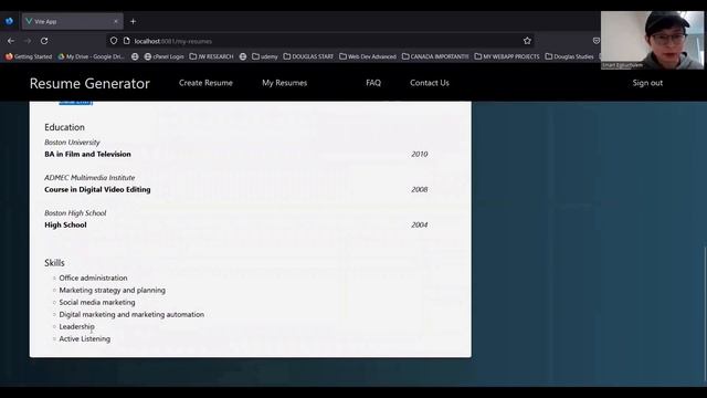 CSIS 3275 - Vue and Spring Boot Resume Generator Application смотреть онлайн