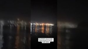 Атака БПЛА Шахед-136 (Герань-2) на украинский дунайский порт Рени. Видео с румынского берега!