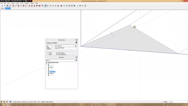 Simple Roof Design in Sketchup смотреть онлайн