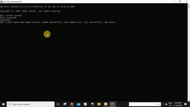 How to create table and insert data in a table in Oracle 11g database | SQL смотреть онлайн