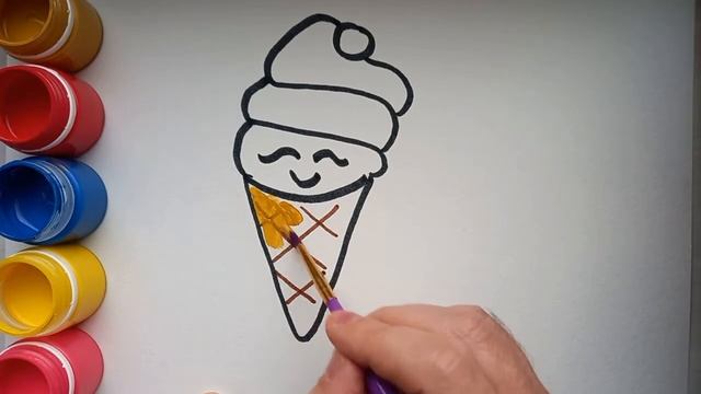 Draw Ice Cream for Kids | Простые рисунки для Детей | Учимся рисовать Мороженое смотреть онлайн