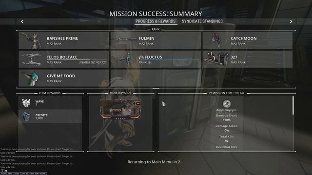 Warframe Phobos All Missions Solo Speedrun in 15m 18s смотреть онлайн