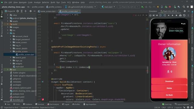 Update Data in Firebase Flutter Tutorial 2022 | iOS & Android Photo Sharing App Development Course смотреть онлайн