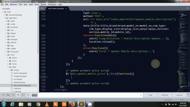 E-commerce Project in Code-igniter Framework Part-161 ( Update Mobile Price Modal Data ) смотреть онлайн