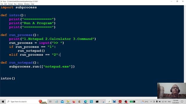 Run Windows Programs Using Python Subprocess Code Example 2023 смотреть онлайн