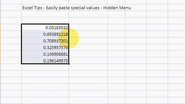 ExcelExperts.com - Excel Tips Easily paste special values Hidden Menu смотреть онлайн