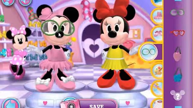 Minnie's Bow-Dazzling Fashions Dress Up Game смотреть онлайн
