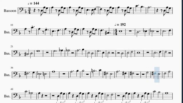 Bassoon Sheet Music: How to play Fukashigi no Carte from Seishun Buta Yarou by Hidehiro Kawai смотреть онлайн