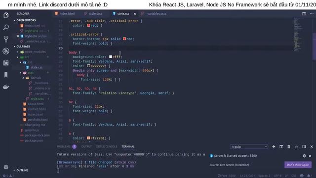 #22 | Xây dựng Dark, Light Theme và config gulp - RHP Team смотреть онлайн