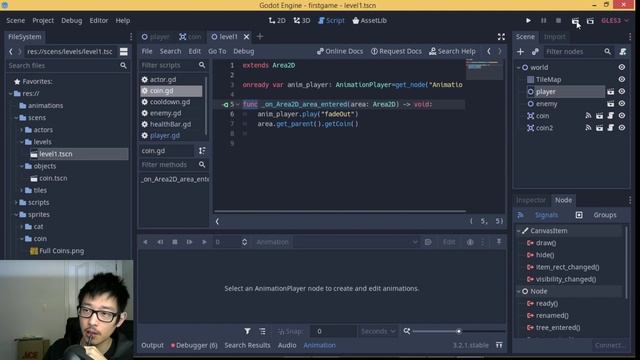 How to collect coins in godot (How to make 2d platform in Godot) смотреть онлайн