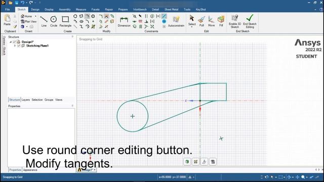 Ansys SpaceClaim Tutorial: Overview, Sketching and Extruding. смотреть онлайн